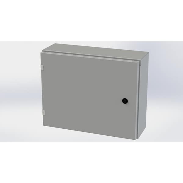 1/4 Turn Latch Electrical Enclosures, 16 in H, 6 in D, 20 in W, NEMA 3R, 4, 12, 13, Carbon Steel